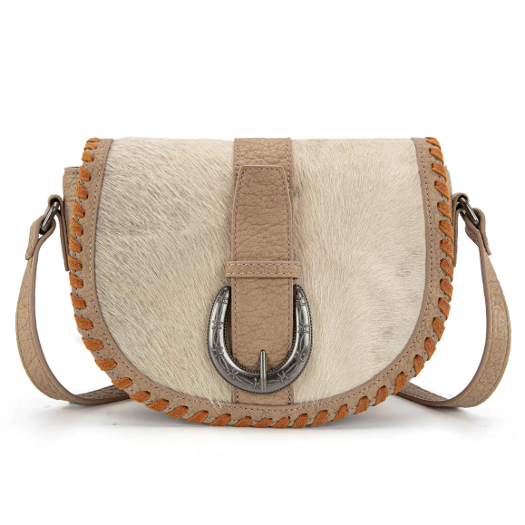 Trinity Ranch Western Hair On Cowhide Saddle Crossbody- Multiple Colours