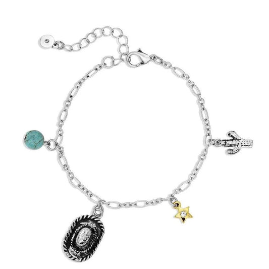 Montana Silversmiths Light Hearted Charm Bracelet