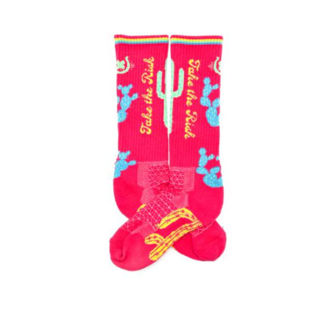 Take the Risk Hemp Performance Socks- Hot Pink