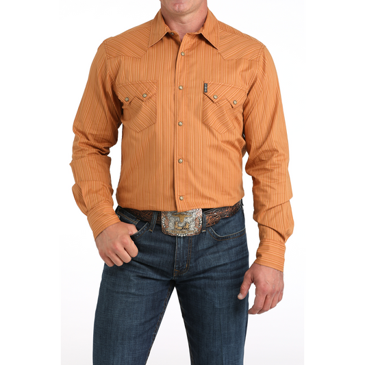 Cinch Men's Long Sleeve Modern Shirt- Brown