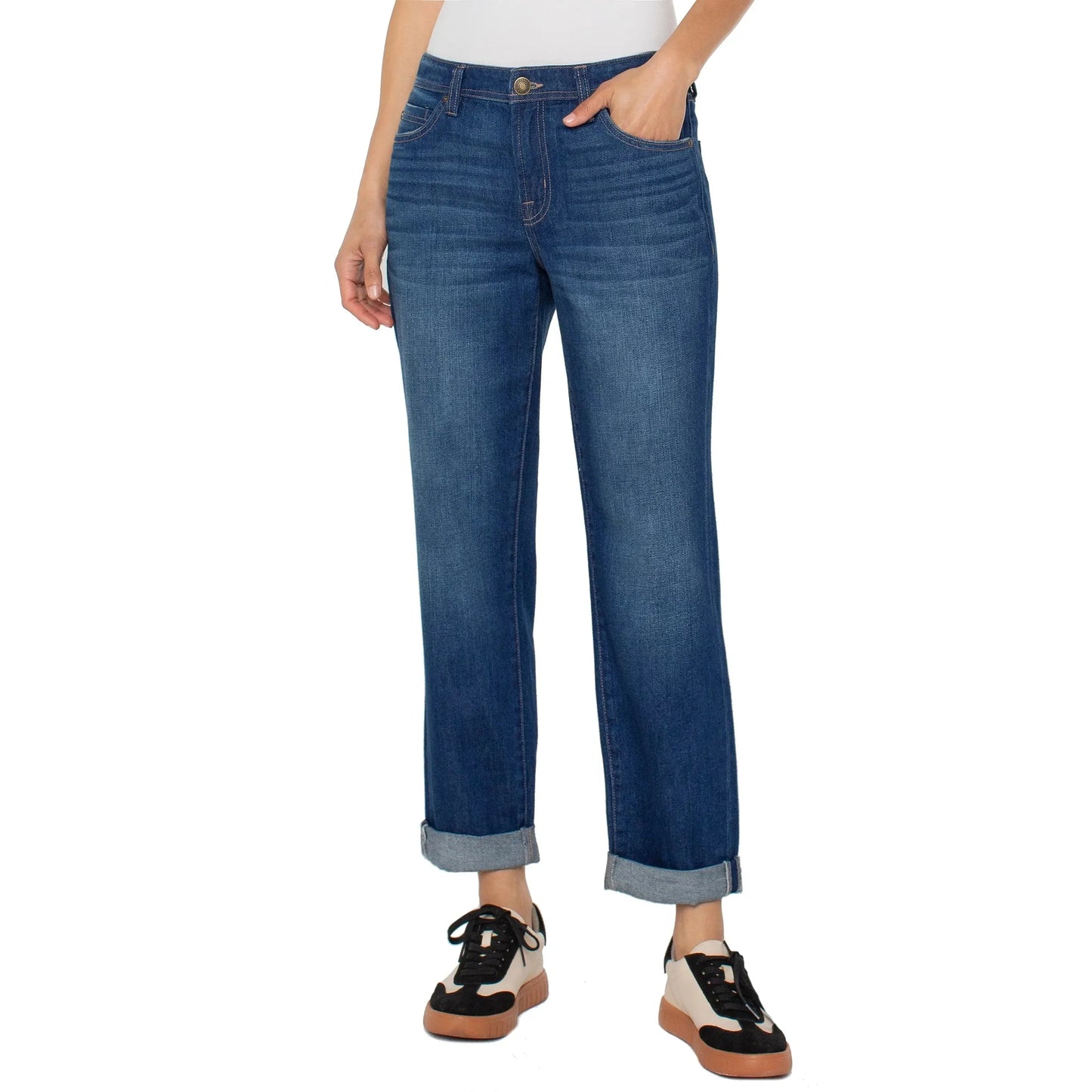 Liverpool Women's The Keeper Boyfriend Jeans- Pleasant Creek