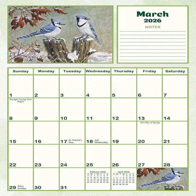 2026 Calendar - Wings of Nature