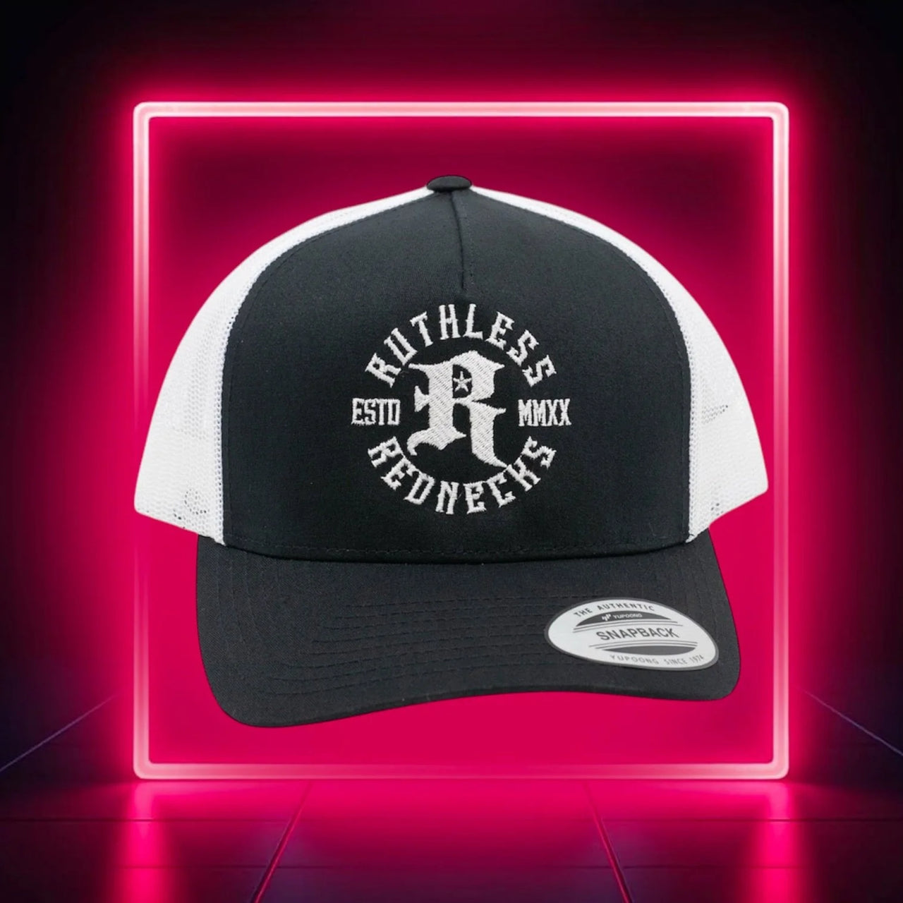 Ruthless Rednecks Icon Curved Brim Cap- Black/White