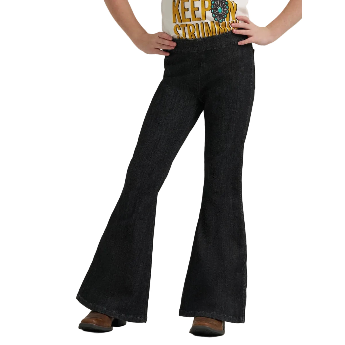 Wrangler Lainey Wilson Girl's Bell Bottom Jeans- Black - Irvine Tack & Western Wear