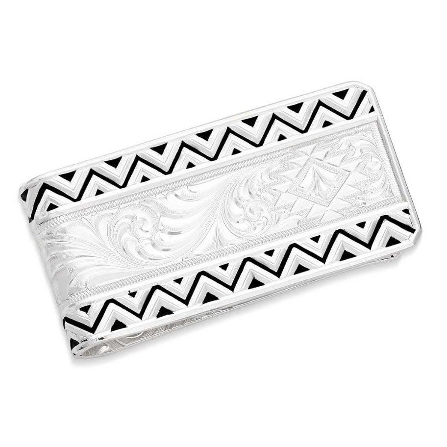 Montana Silversmith Four Winds Silver Black Money Clip