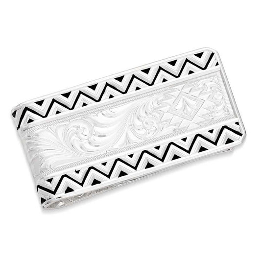 Montana Silversmith Four Winds Silver Black Money Clip