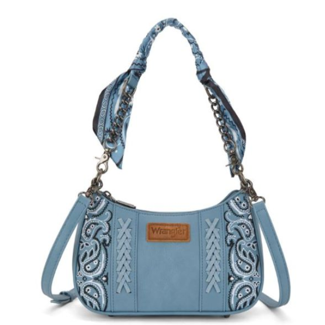 Wrangler Genuine Bandana Paisley Print Crossbody Shoulder Bag- Multiple Colours - Irvine Tack & Western Wear
