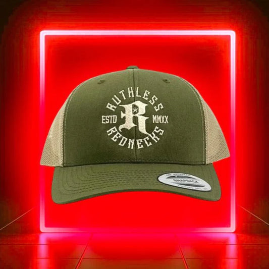 Ruthless Rednecks Icon Curved Brim Cap- Khaki