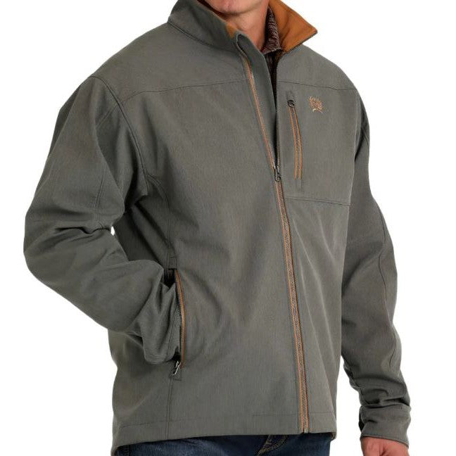 Cinch Men's Long Sleeve Bonded Jacket-Charcoal/ Brown