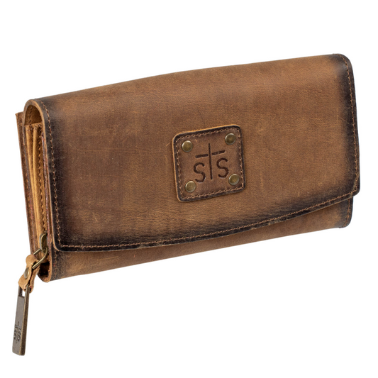 STS Baroness Trifold Wallet- Brown