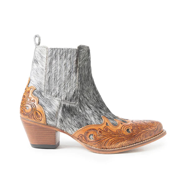 Myra Women's Twin Forks Booties- Black/White