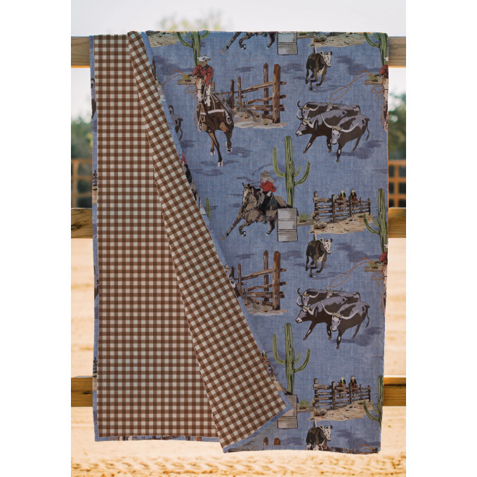 Ida Mae Blaze Chambray Quilt - Multiple Sizes