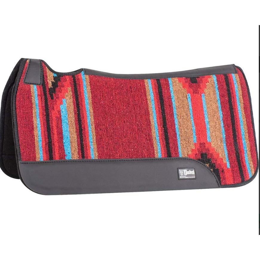 Cashel Felt Bottom Sewn Top Pad Saddle Blanket - 31x32-Crimson