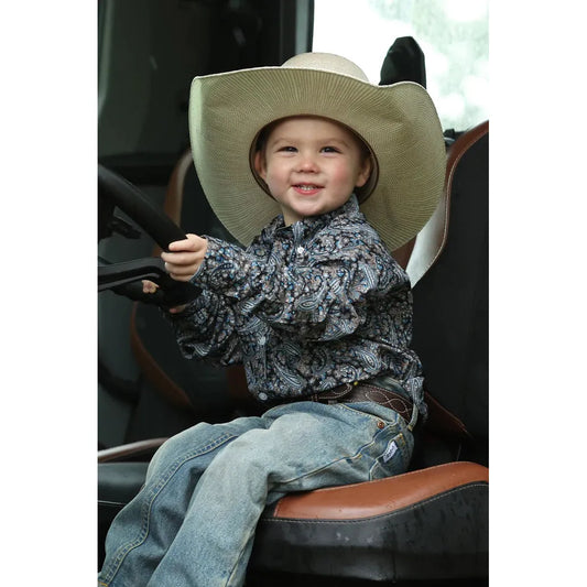Cinch Boy's Long Sleeve Print Shirt- Multi
