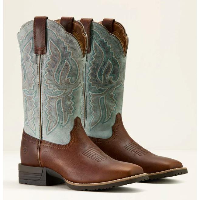 Ariat Womens Hybrid Ranchwork Western Boot- Peanut
