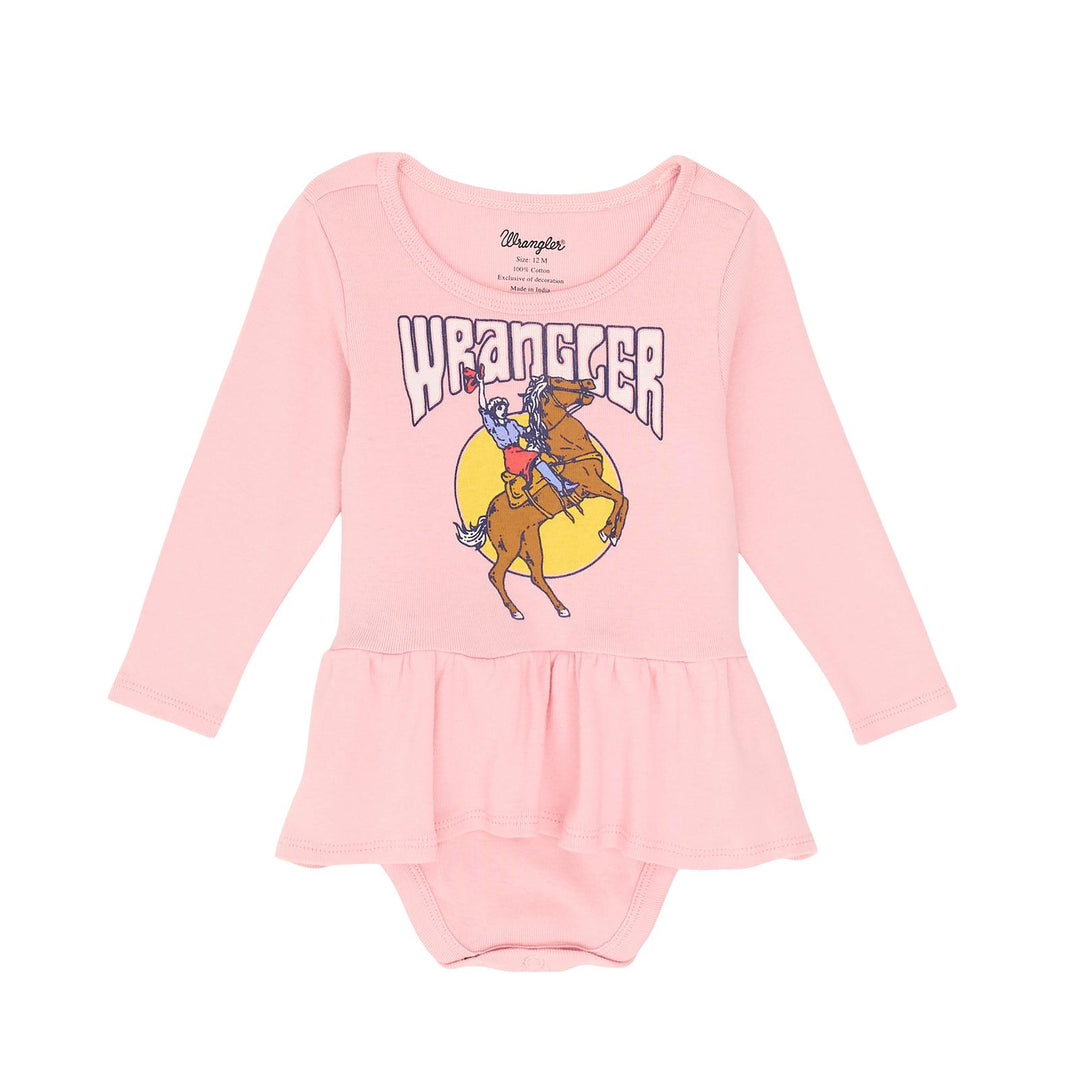 Wrangler Baby Girl Aztec Onesie- Pink