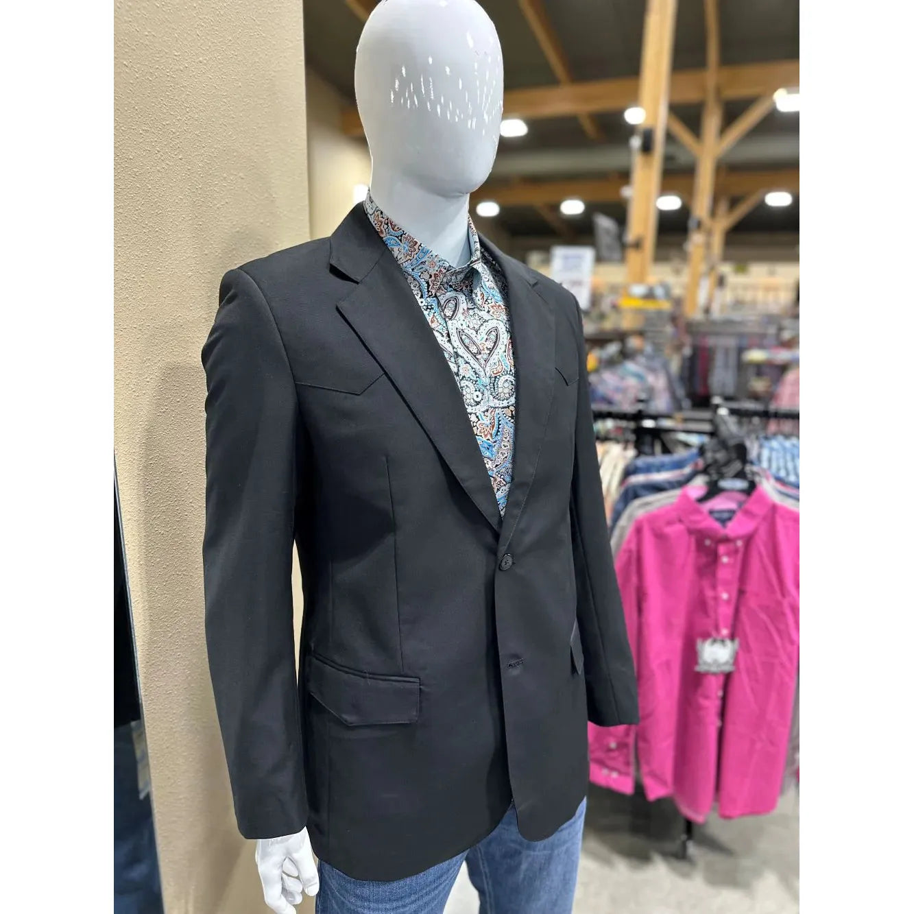 Wyoming Trader Polyester Sport Jacket -Black