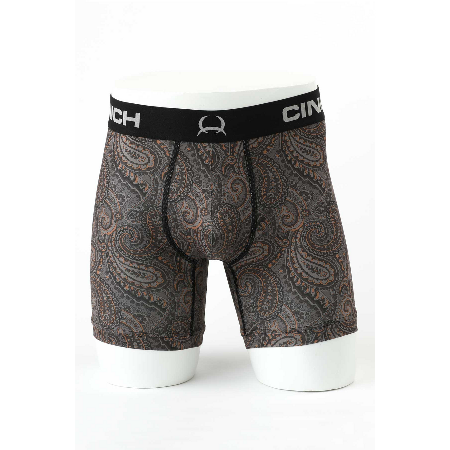 Cinch 6" Paisley Boxer Brief- Brown