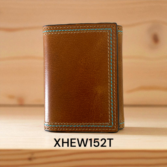 Twisted X Leather Trifold Triple Stitch Wallet