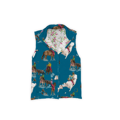 Ida Mae Women's Roselynn Peacock Quilted Ruby Vest-