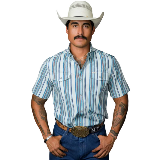 Ferrell Brand Men's Short Sleeve The James Shirt - Light Blue