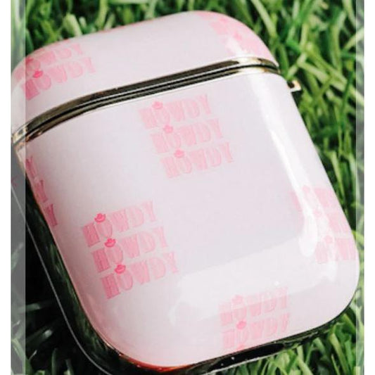 The Front Porch Label Airpod Case - Pink Howdy