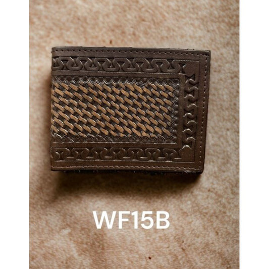 Ranger Twisted X Bilfold Basketweave - Dark Brown