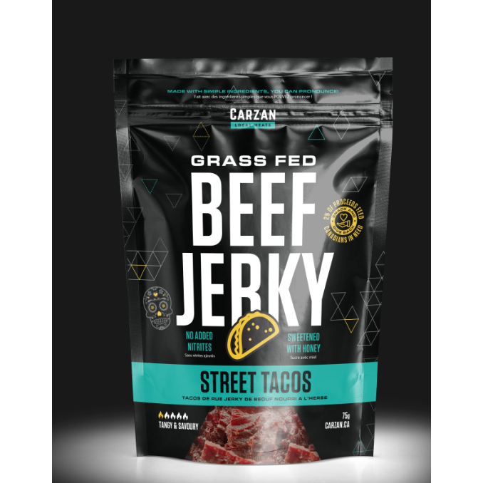 Carzan Street Taco Jerky Bag- 75g - Irvine Tack & Western Wear