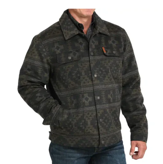 Cinch Men's Long Sleeve Trucker Jacket- Charcoal