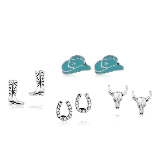 Montana Silversmiths Boot Scootin Post Earring Set