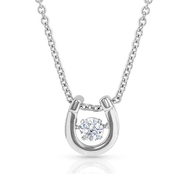 Montana Silversmiths  Dancing Birthstone Horseshoe Necklace