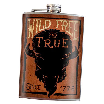 Lucky Jack Wild Free & True Flask- 8oz