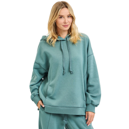 Risen Women's Oversized Long Sleeve Hoodie - Forest