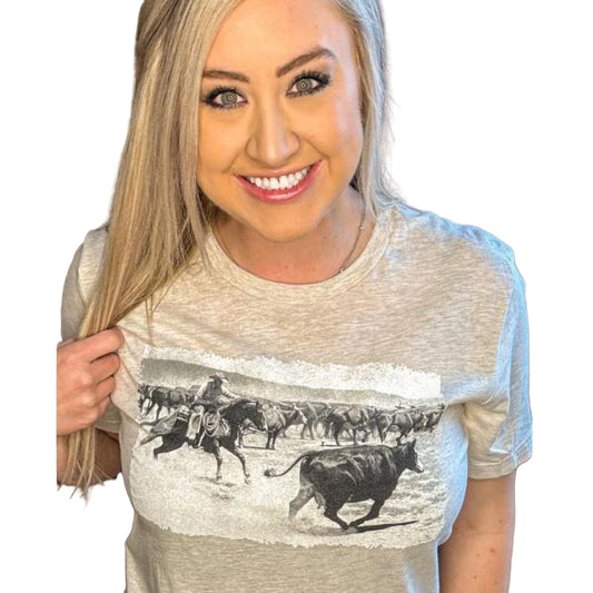 Sterling Kreek Women's Short Sleeve Cuttin' the Baldy Tee Shirt