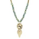 KC Gifts Dream Catcher Necklace - Green &amp; Gold