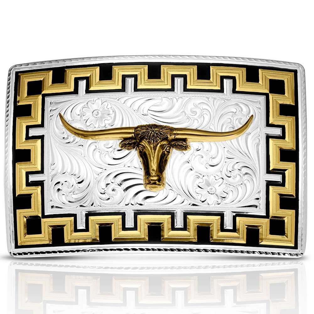 Montana Silversmiths Honor and Grit with Longhorn Buckle