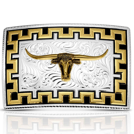 Montana Silversmiths Honor and Grit with Longhorn Buckle