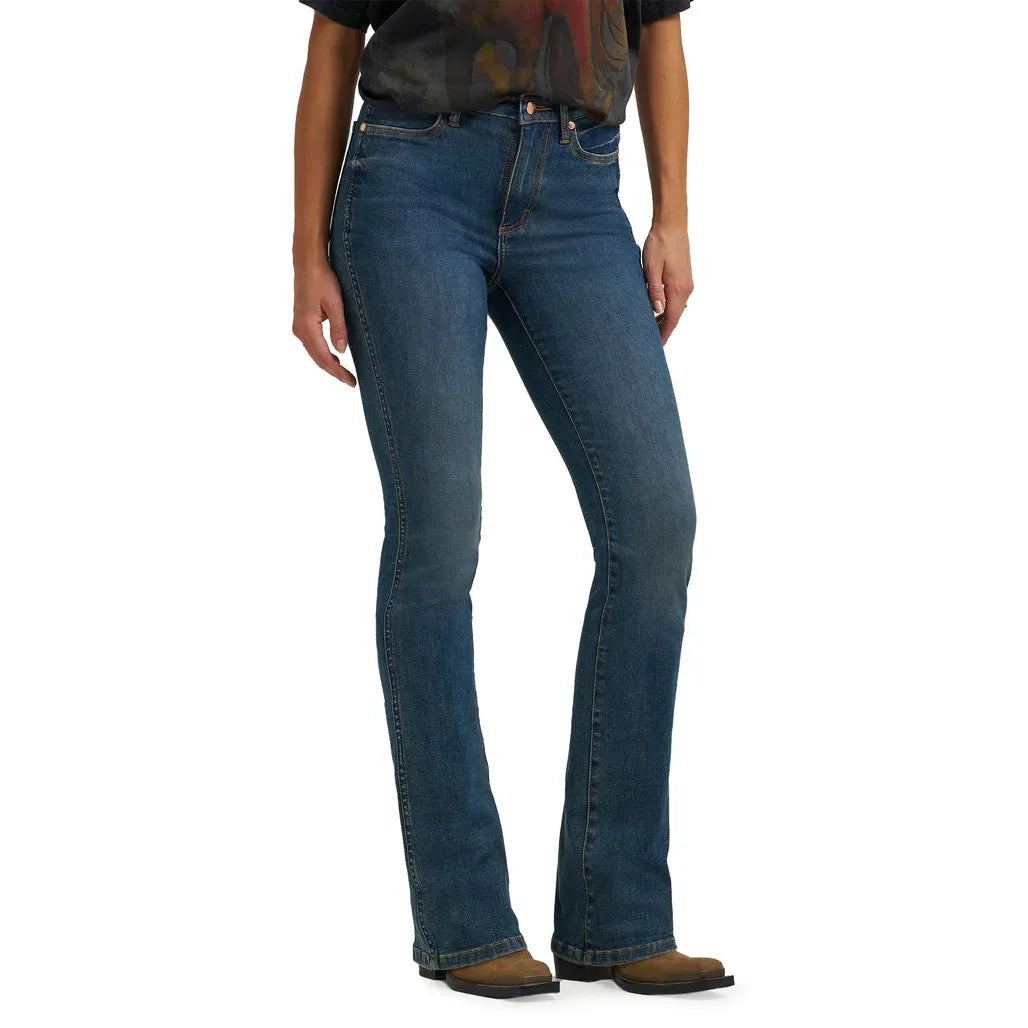 Wrangler Women's Lainey Wilson Boothugger Jean- Boho Wash