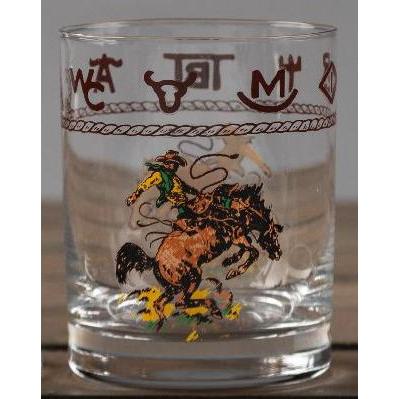 West Creation 14 oz Bronco Whiskey Glassware- Set of 4