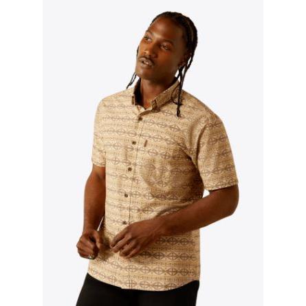 Ariat Men's Short Sleeve Merritt Modern Fit Shirt- Grey
