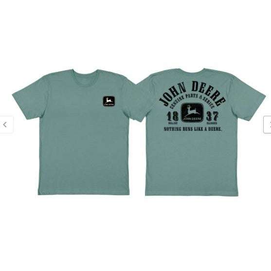 John Deere Logo  Tee Shirt - Basil