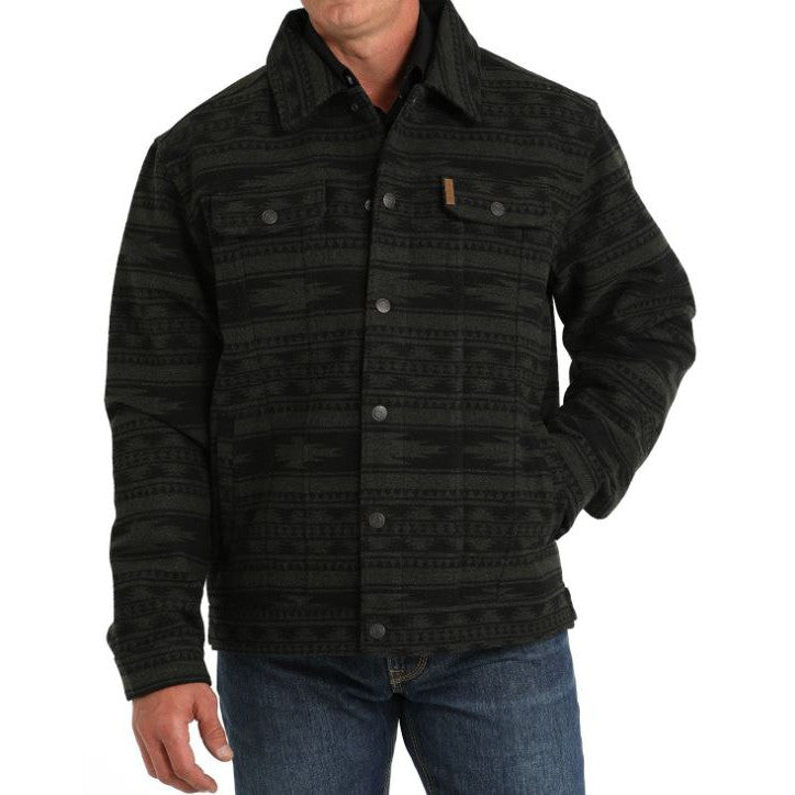 Cinch Men's Lined Trucker Jacket - Forest/Black