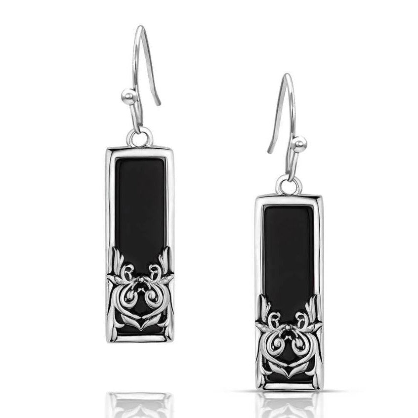 Montana Silversmiths Majestic Twilight Earrings- Onyx