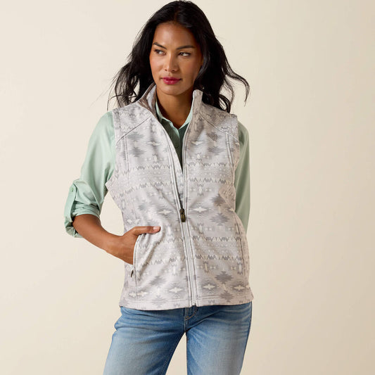 Ariat Women's Softshell Vest- White Pepper - Irvine Tack & Western Wear