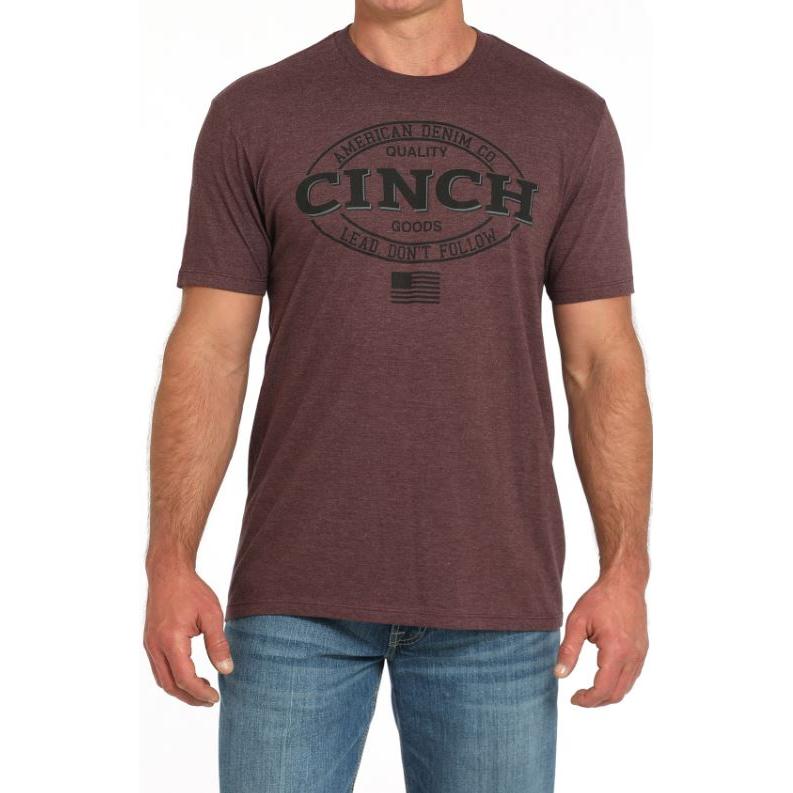 Cinch Men's Short Sleeve Tee Shirt - Purple