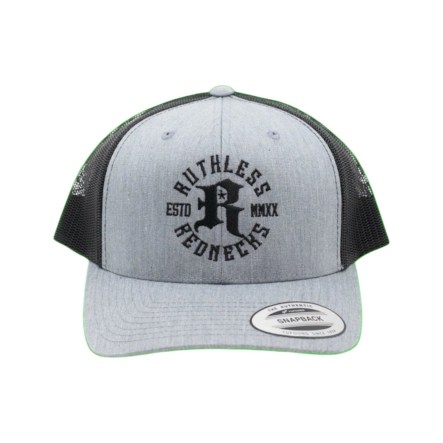 Ruthless Rednecks Icon Curved Brim Cap - Grey/Black - Irvine Tack & Western Wear
