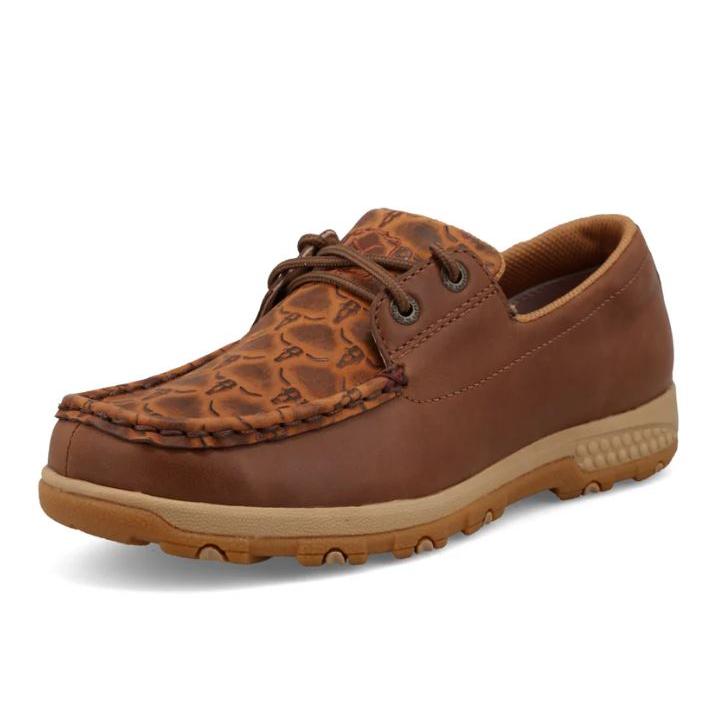 Twisted X Women's Cellstretch  Boat Shoe Driving  Moc- Multi/Brown
