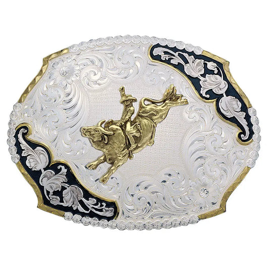 Montana Silversmiths Christian Flourish Scallop Shape Bullrider Buckle