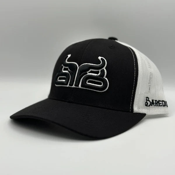 Baredown Brand Curved Ball Cap-Dally - Black /White