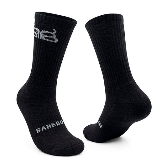 Baredown Brand Crew Socks- Black